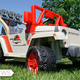 Illustration for article titled I'm Too Big for This Miniature Jurassic Park Jeep, But That's Not Keeping It Out of My Garage